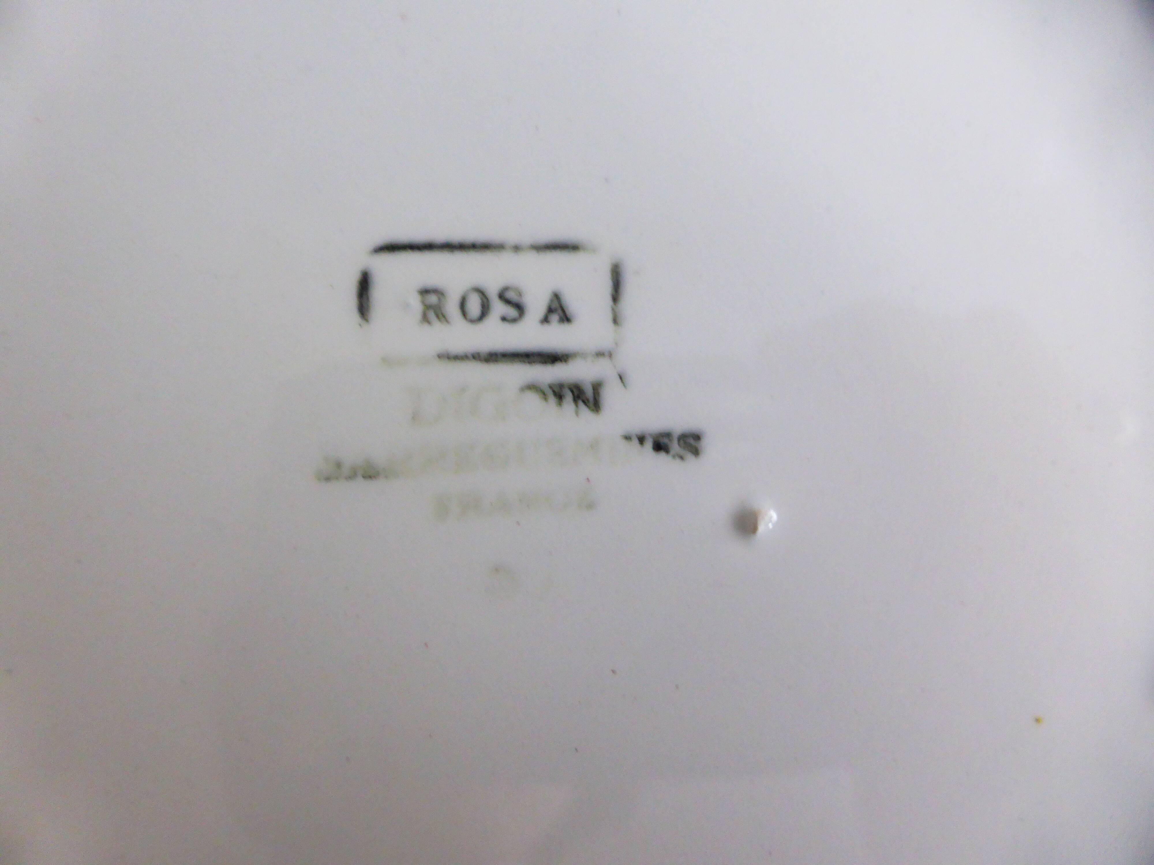 1 vintage Digoin Sarreguemines Rosa pattern dinner plate 221234