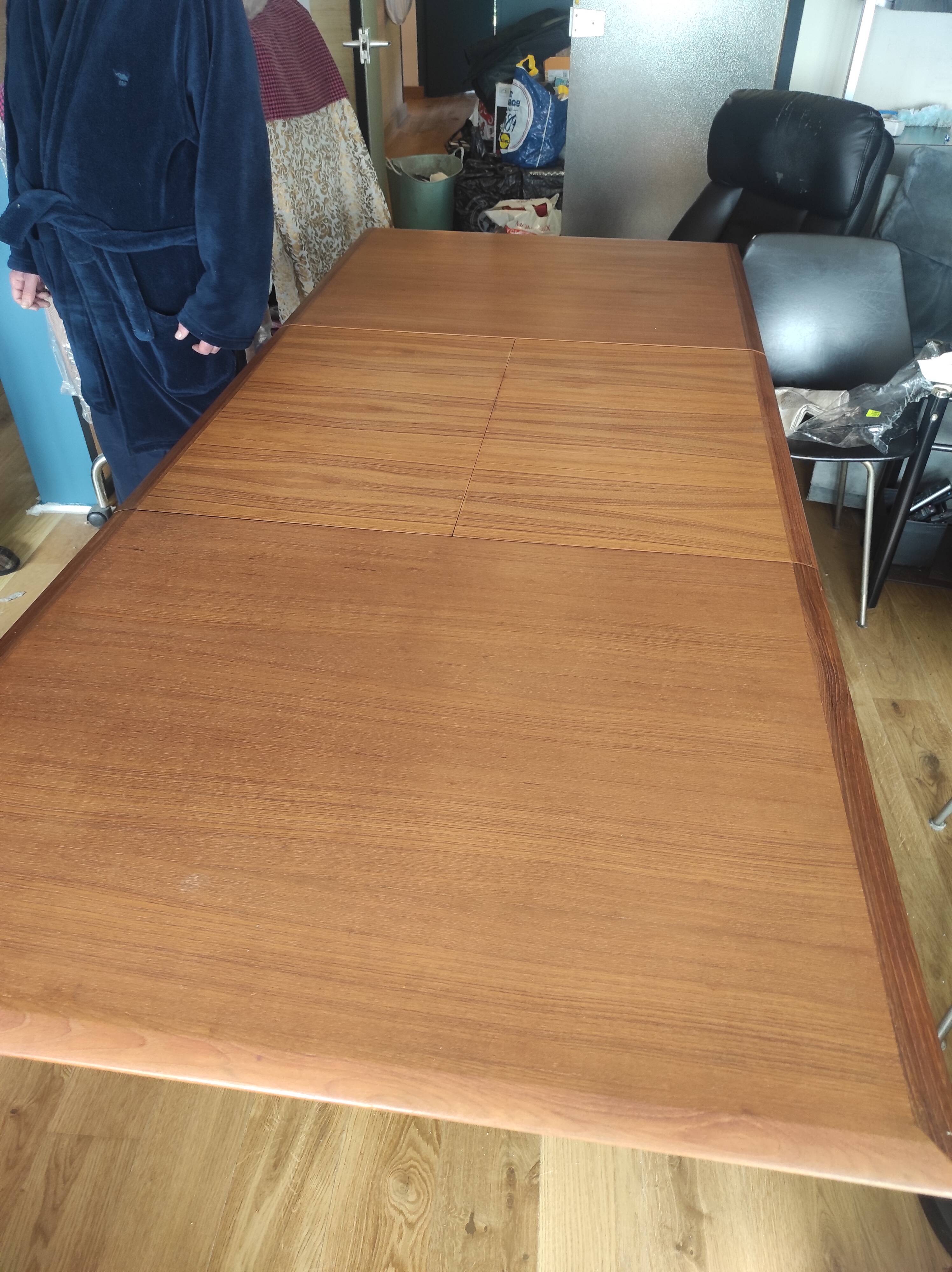 Solid teak table Roche Bobois