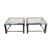 Table basse chrome & laiton table d’appoint space age
