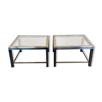 Coffee table chrome & brass side table space age design
