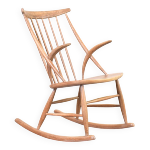 Chaise berçante en chêne - niels