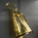 Beer pitcher (can) in engraved ambrino blown glass