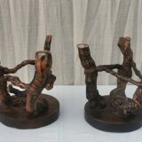 Pair of “brutalist” stools