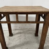 Architectural coffee table in solid oak. 20th century.