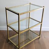 Three-floor brass console