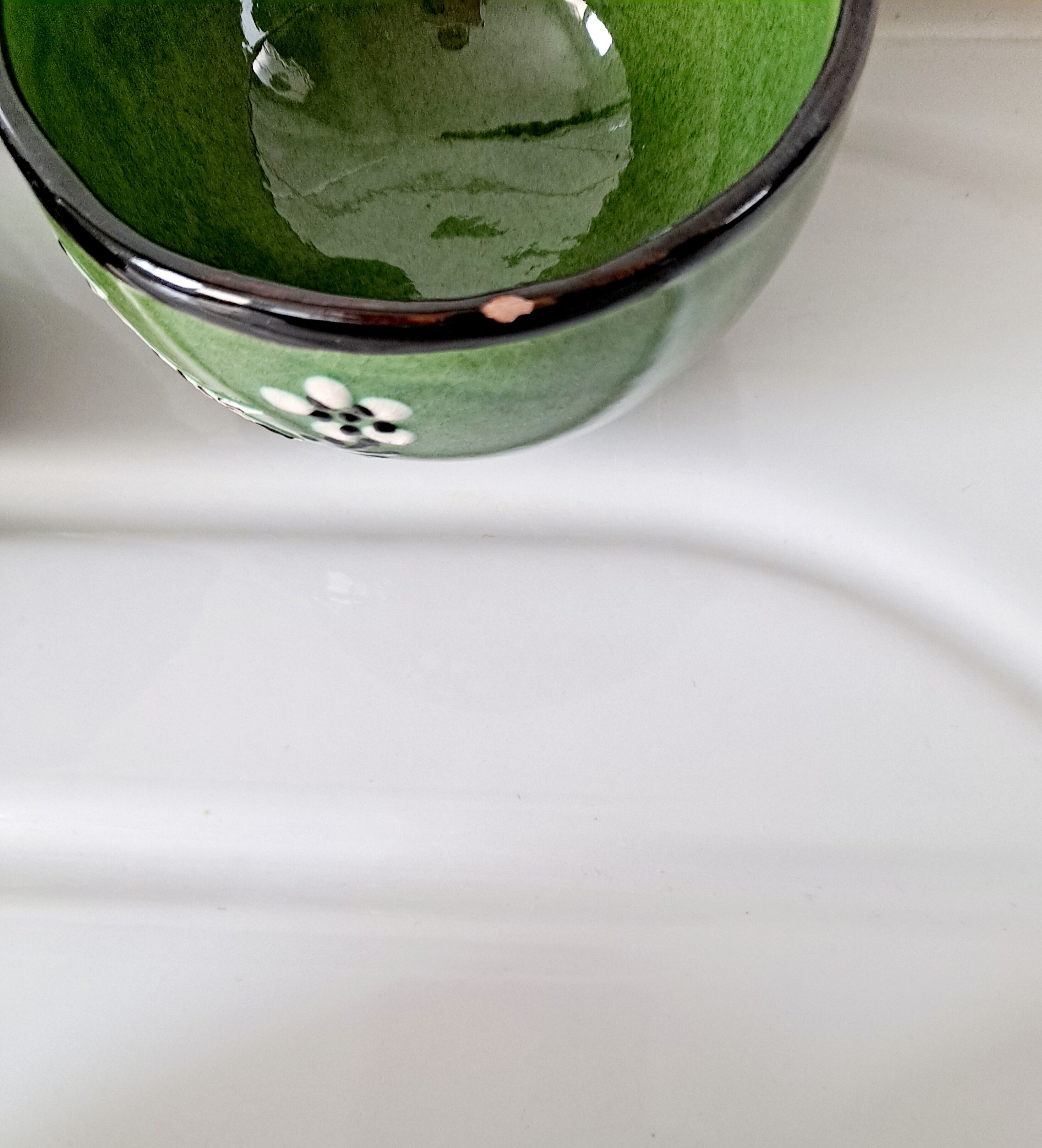 Cups bird glazed terracotta Savoie
