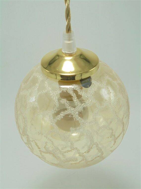 Gold glass pendant light