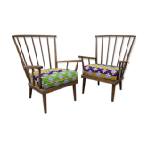 Paire de fauteuils Baumann éventail, 1960