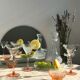 Set of 8  Luminarc Rosaline cocktail glasses
