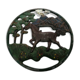 Dessous de plat métal cheval ancien vintage