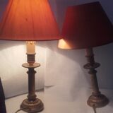 Paire de lampes de table en bronze