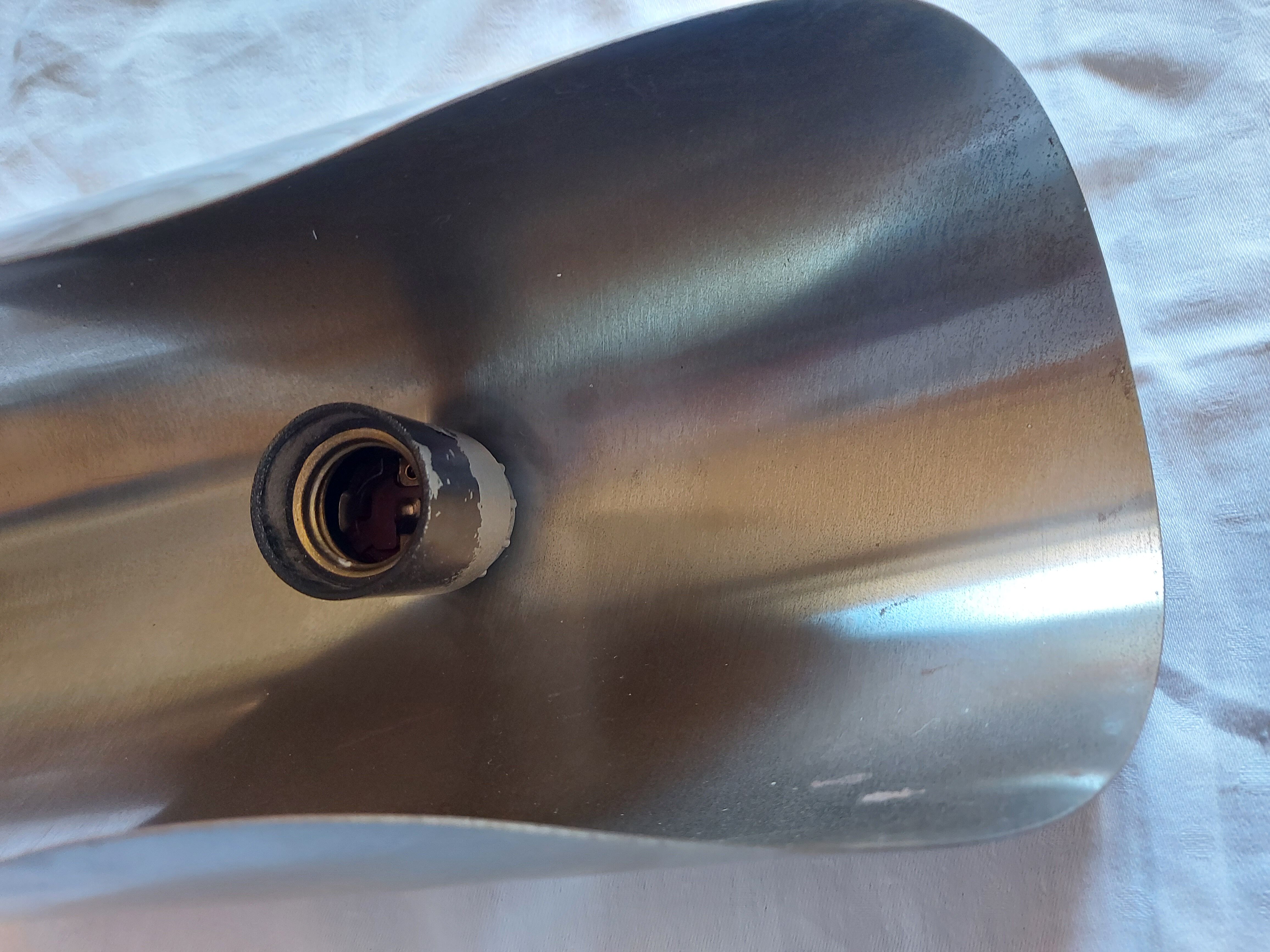 Vintage wall lamp in brushed stainless steel 70