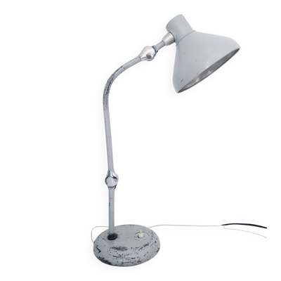 Lampe de bureau industrielle – atelier jumo gs1 – gris style jielde – année