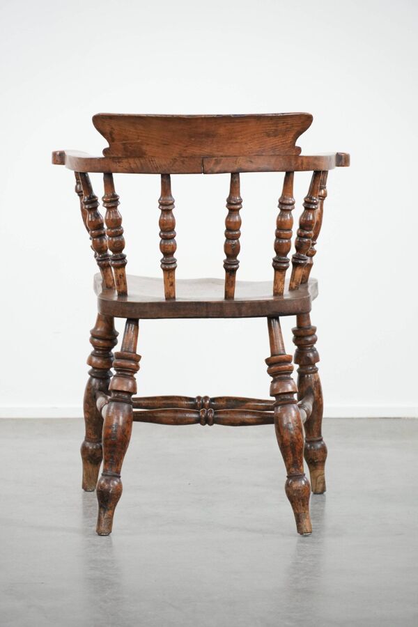 Chaise de capitaine anglaise antique / chaise de bureau du début du 19e siècle