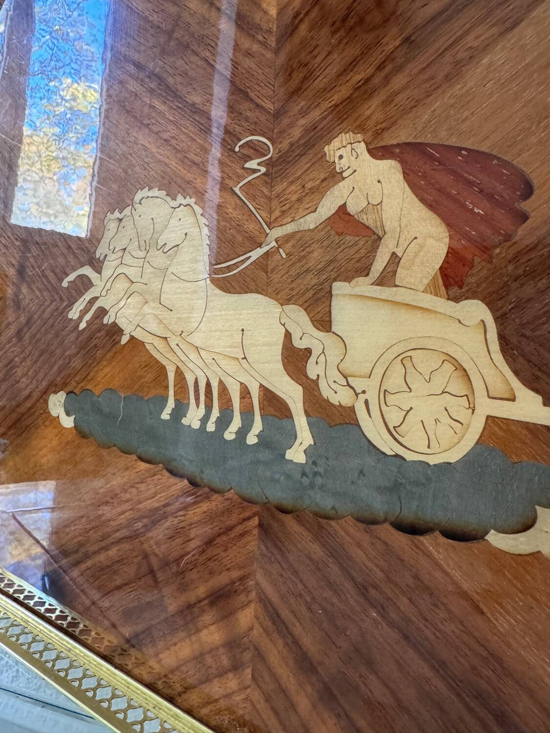 60s marquetry tray