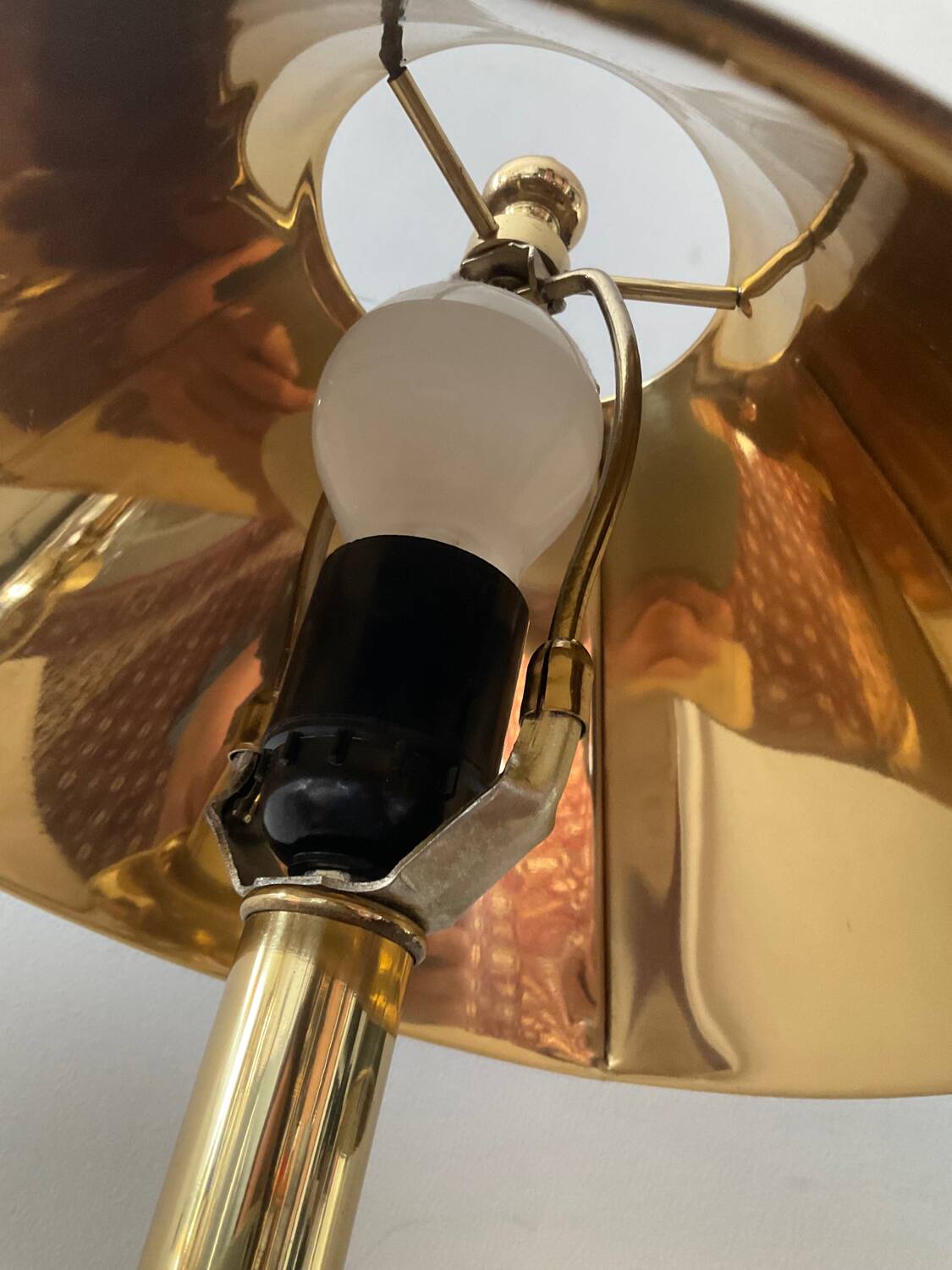 Pair of Empire lamps in bronze and sheet metal