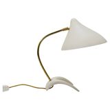 White brass desk or table lamp in the Louis Kalff style from the 1950s.