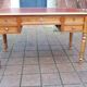 Louis Philippe style walnut desk, late 19th century