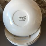 6 hollow plates ceranord earthenware squall pattern