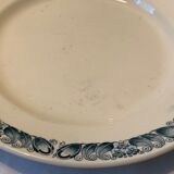 Soup tureen and 6 old Longchamp soup plates, Terre de Fer, Marcel model