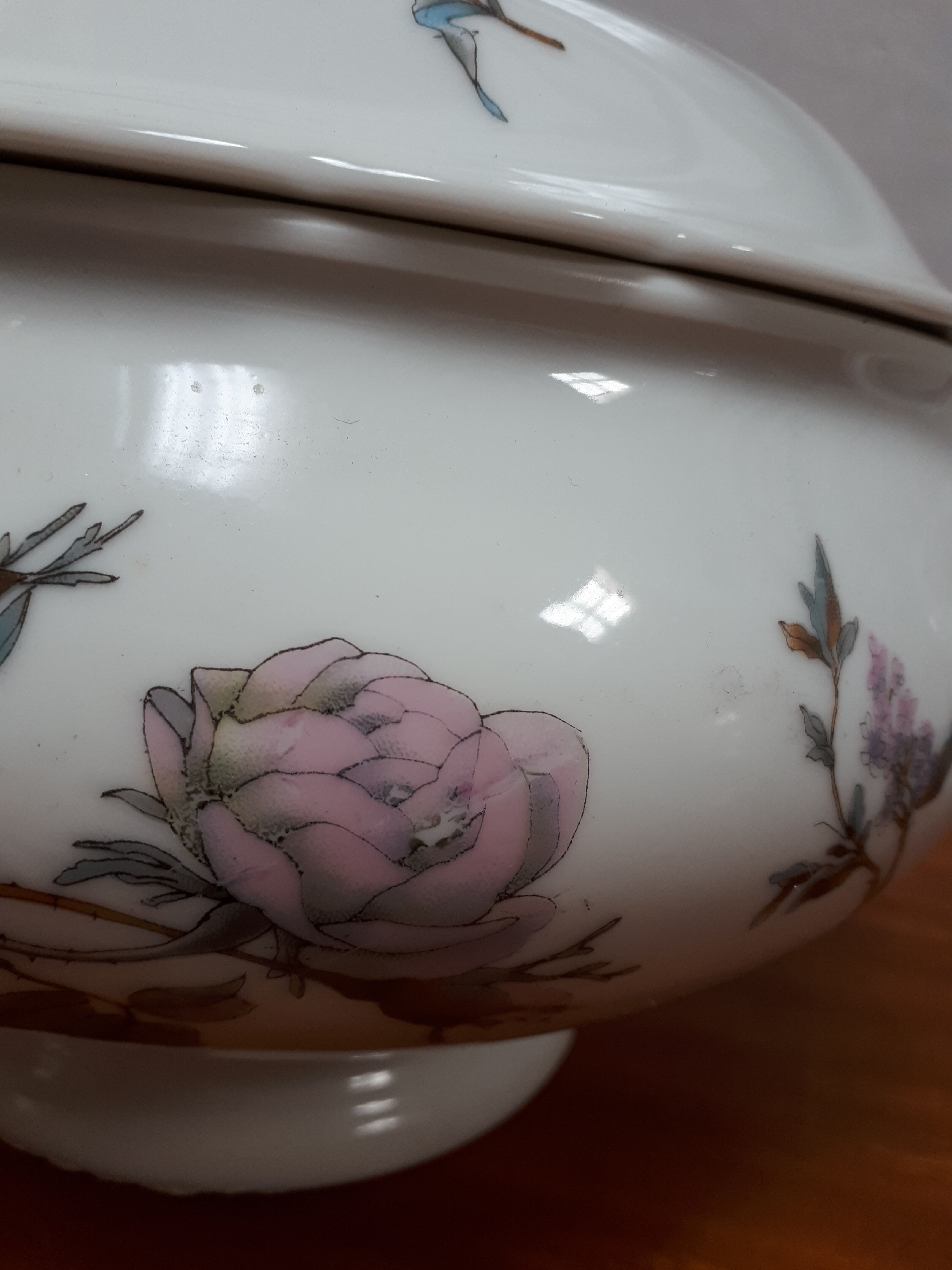 Vegetable soup tubeware XIX th flowers Grand Dépot Drouot