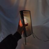 Openwork stainless steel table lamp, Sweden, 1990