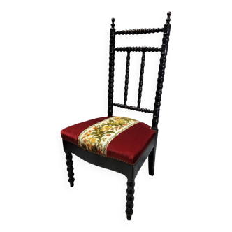 Napoleon III style wooden low chair in very good condition