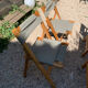 Set of 4 foldable chairs in pine 60s