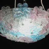 Lustre multicolore Murano Fleur par Seguso pour Venini, Italie, années 1960.