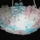 Murano Multicolor Ceiling Light Flower by Seguso for Venini, Italy, 1960s
