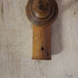 Turned wooden coat rack.