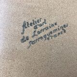 Flat plates and oval dish Sarreguemines 1970s Chamonix