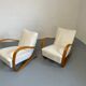 Ensemble de fauteuils Halabala H269
