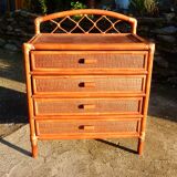 Vintage rattan chest of drawers - Perfect condition