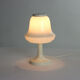 Set of 2 white opaline glass table lamps, Opp Jihlava, Czechoslovakia 1960s