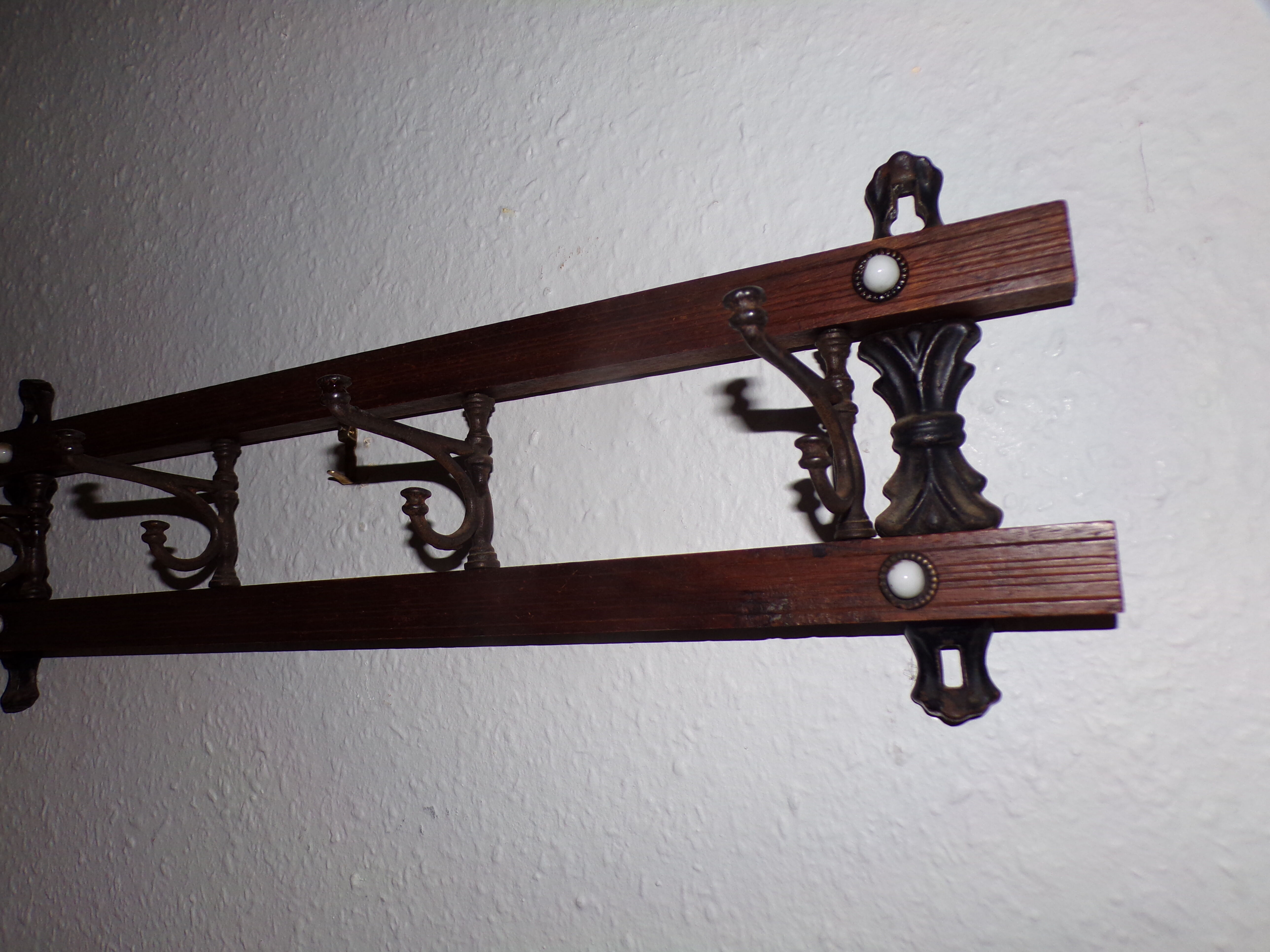 Wall coat rack hooks art deco 1930