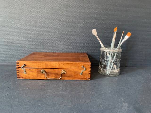 Ancienne Valise En Cuir Marron - Fin XIXe Début XXe Siècle - Vintage