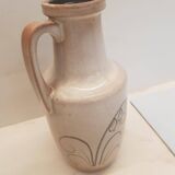 Beige ceramic vase from the 70s