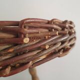 Large two-tone wicker tray