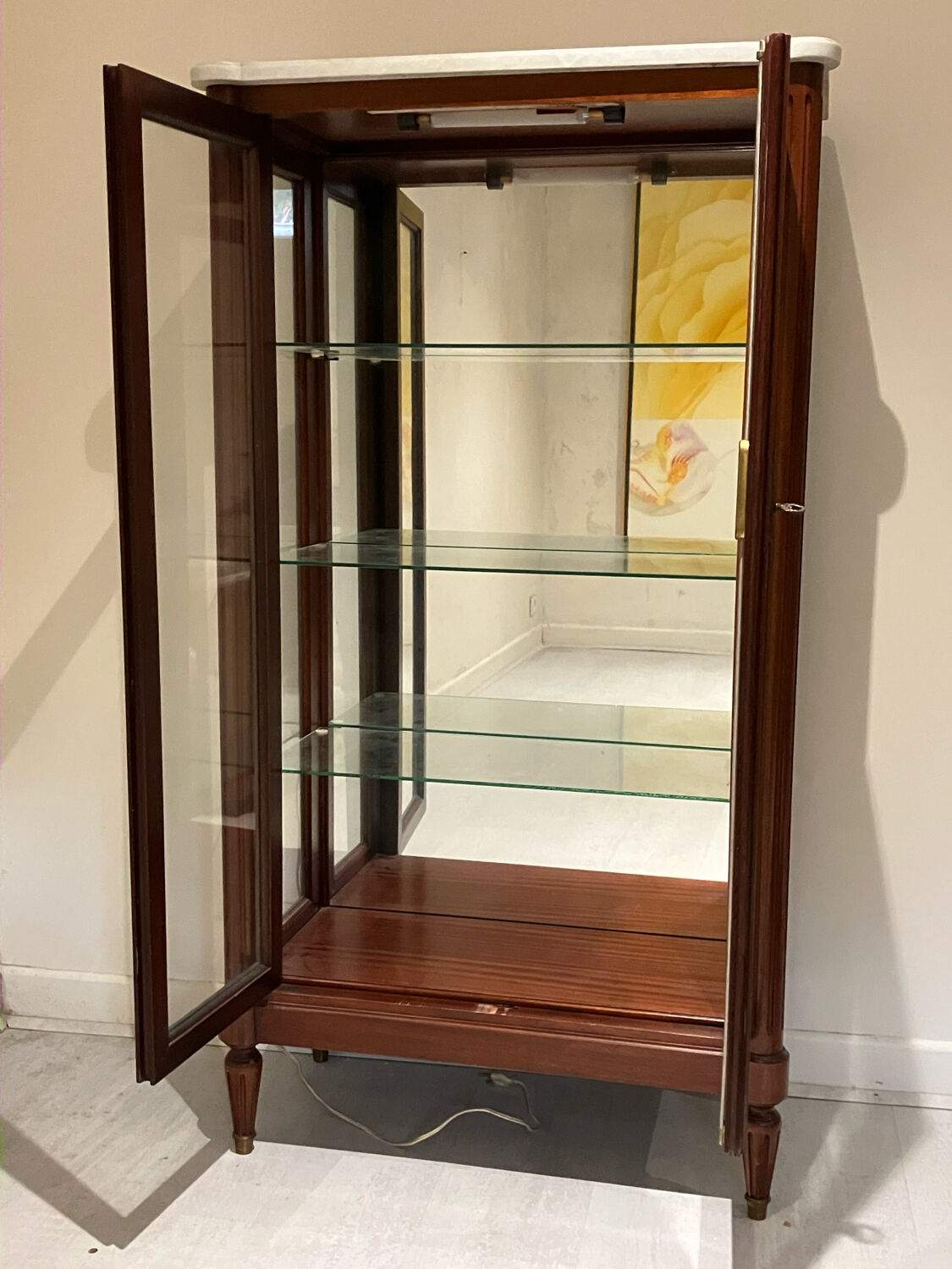 Directoire style display cabinet