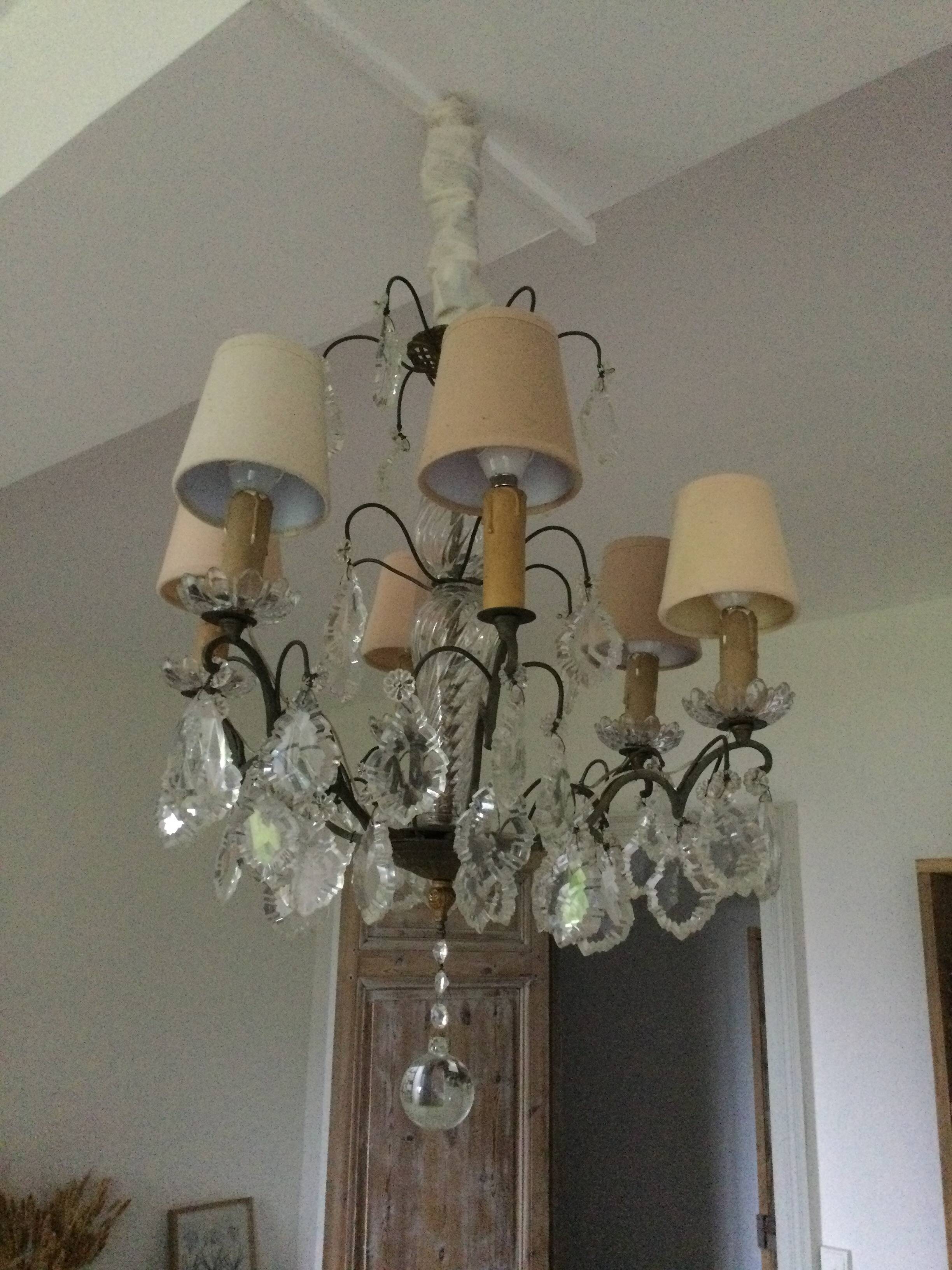 Antique chandelier with tassels