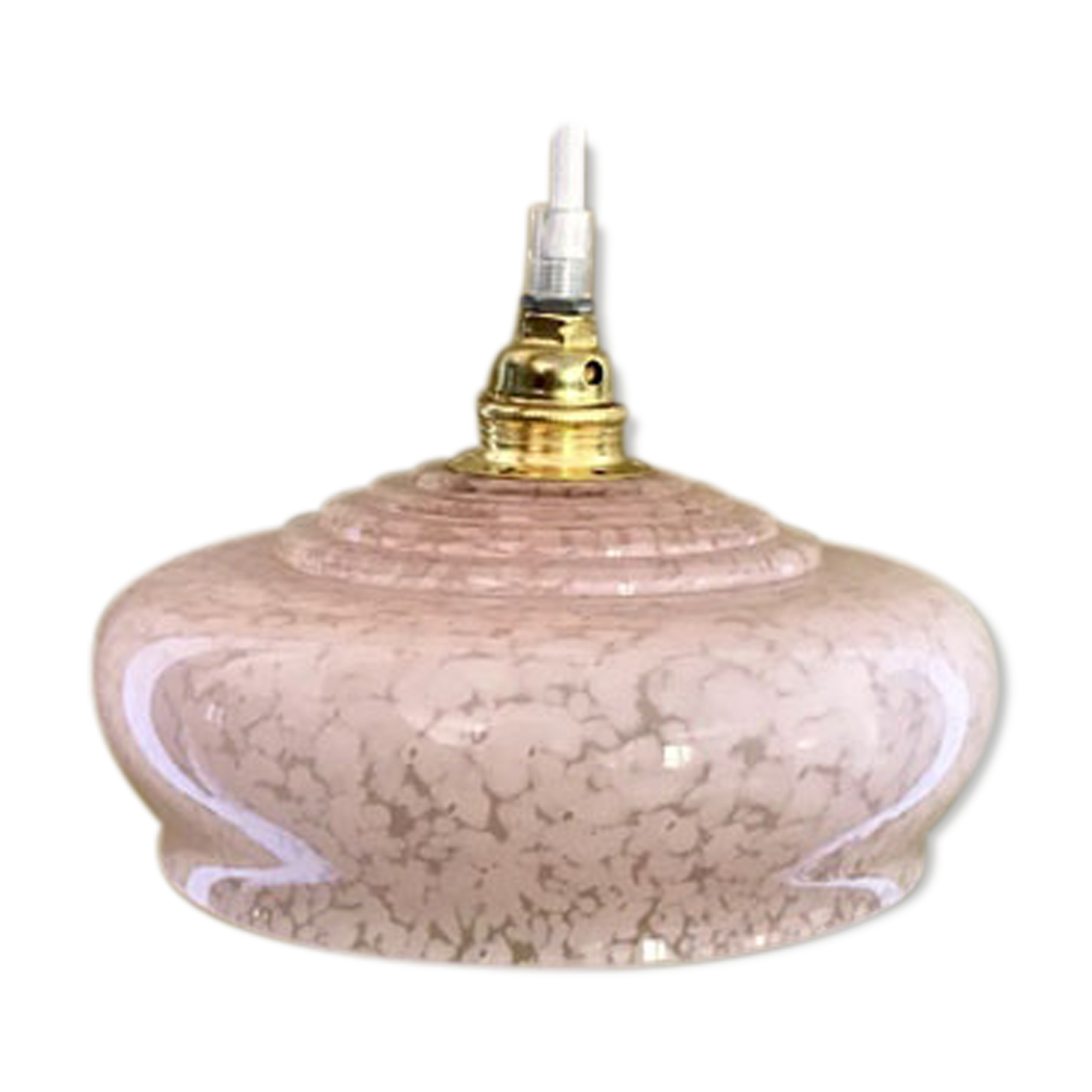 Pink Clichy glass suspension