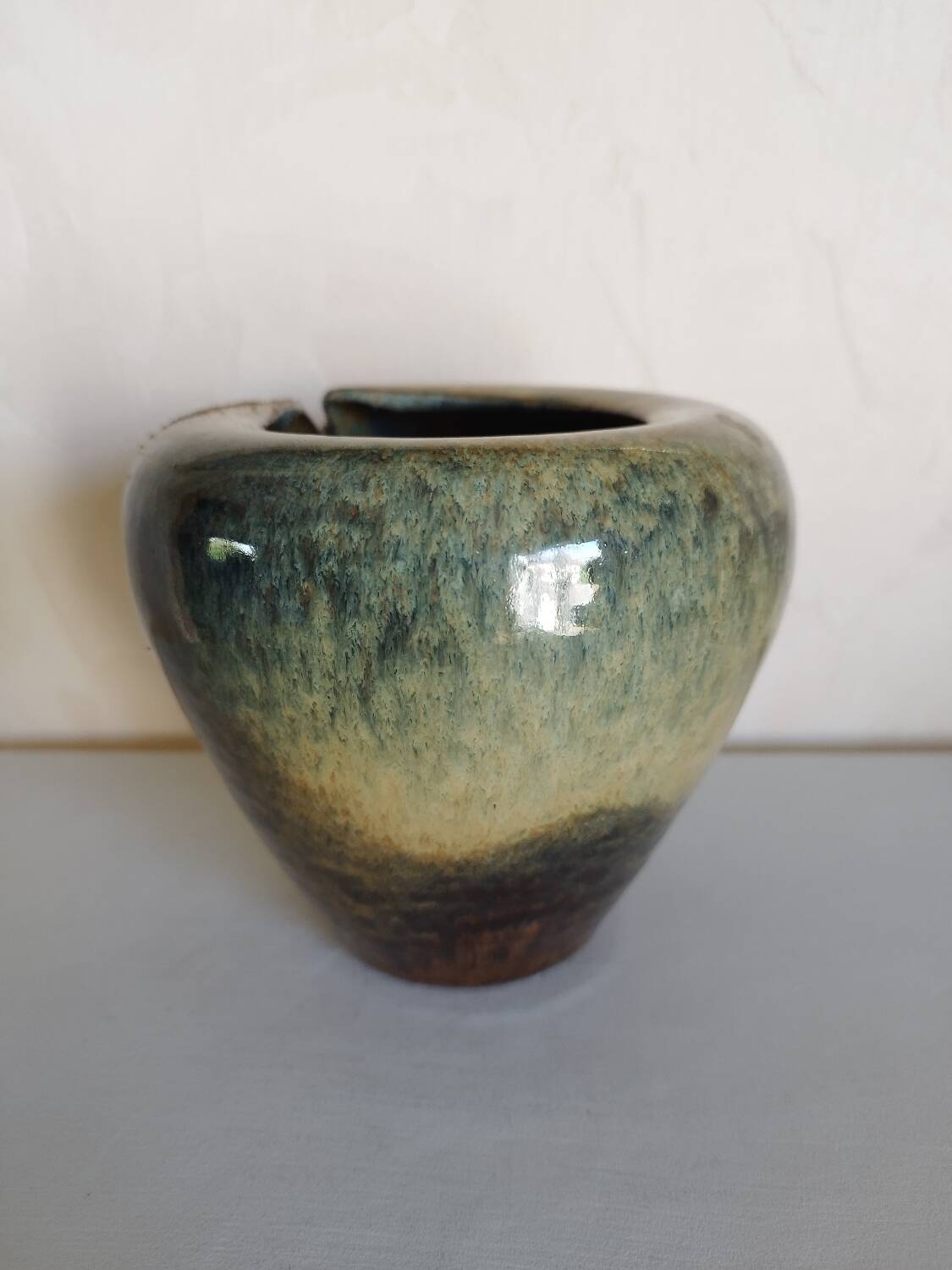 Vide-poche vase en grès émaillé