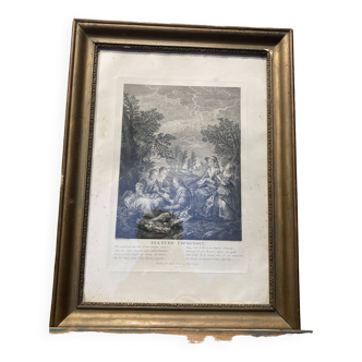 Framed engraving painted by Carle Vanloo