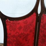 Screen carved wood glass beveled