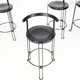 Four "Oblado" bar stools from the 80s
