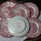 6 Dessert Plates in English Porcelain