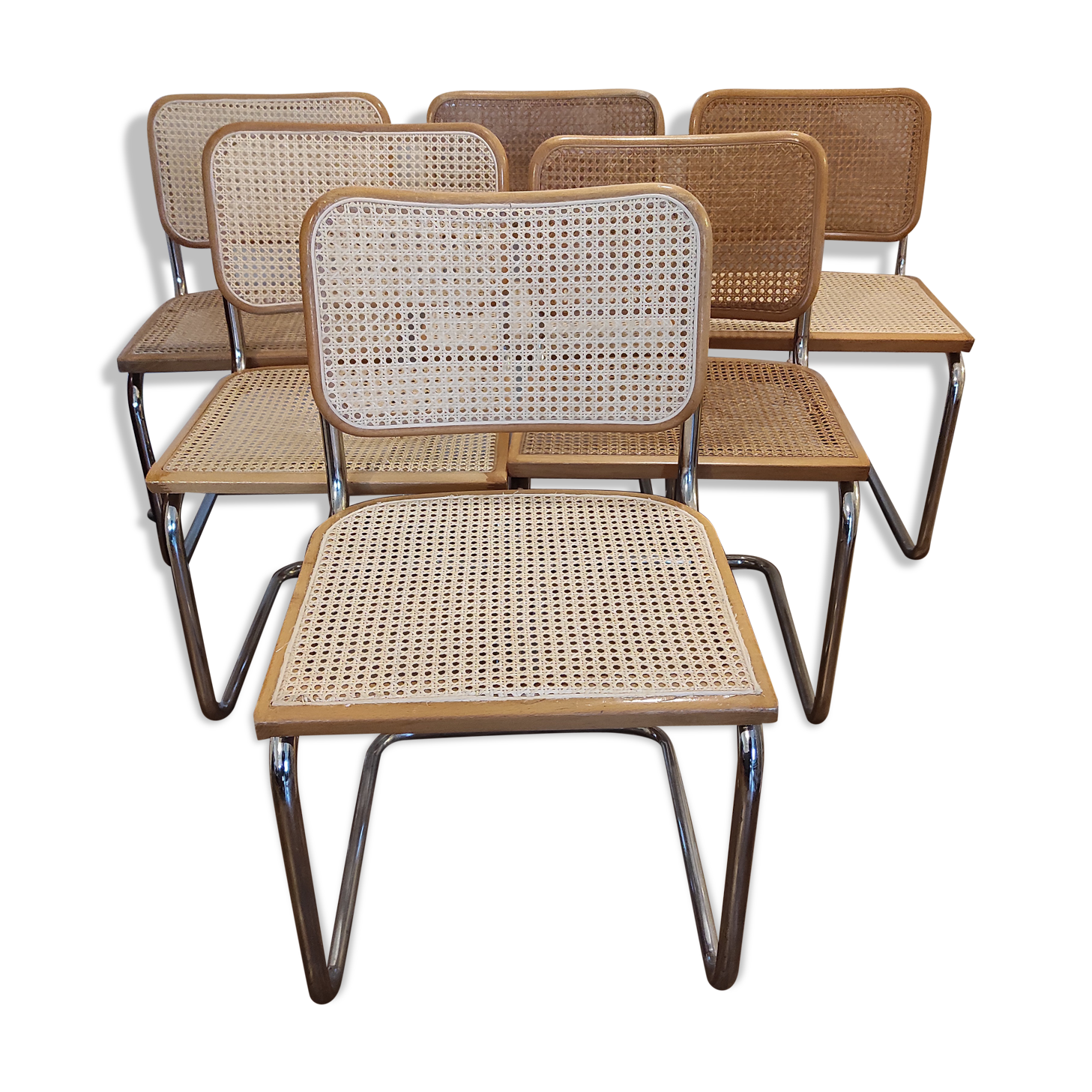 Lot of 6 chairs Breuer cesca b32