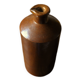 Vintage Bourne Deney stoneware liqueur bottle with pouring spout.