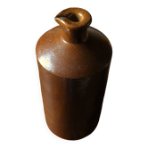 Vintage Bourne Deney stoneware liqueur bottle with pouring spout.